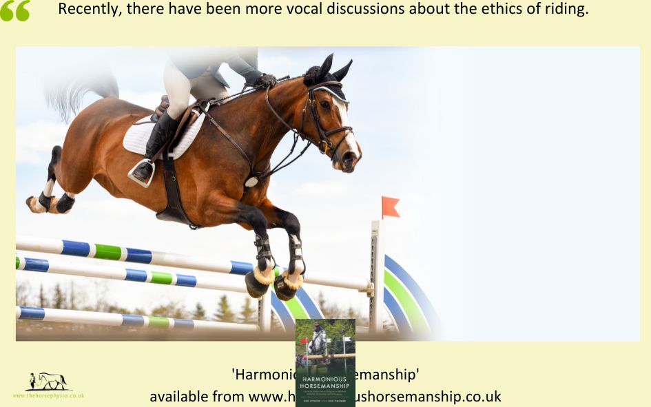 Recently, there have been more vocal discussions about the ethics of riding. 